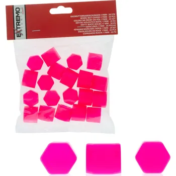 Tuning EPTUNING035 Silikonové kryty šroubů kol 17 MM Svítící ve tmě - Růžové