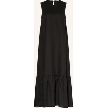 Dámské šaty Mrs & Hugs Dámské Lněné Šaty, černá, 38