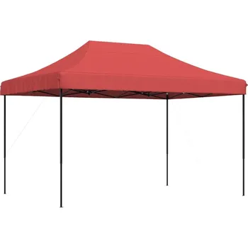 Zahradní stan OMAXI Skládací party stan pop-up vínový 410 x 279 x 315 cm 492141