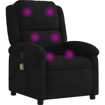 Křeslo Masážní křeslo rozkládací černé 71x86,5x99,5 cm