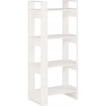 Knihovna Dřevěný regál z borovice 60x35x125 cm bílý
