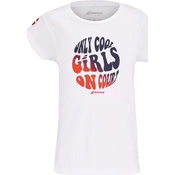 Dívčí tričko Dívčí tričko Babolat Exercise Cotton Tee Girl White 12 - 14 let