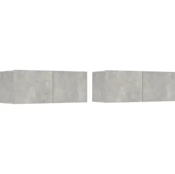 Televizní stolek TV stolek Betonový design 80x30x30 šedý