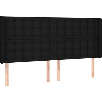 Čelo postele Uszak 203x16x118/128 cm černé