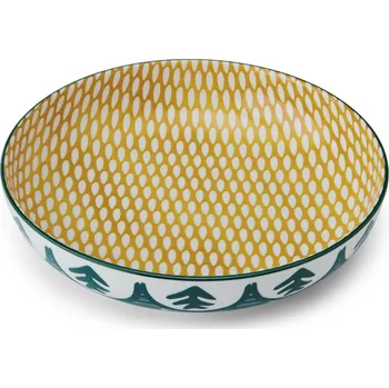 Miska Mikasa Coupe zelené listy 21 cm, kamenina