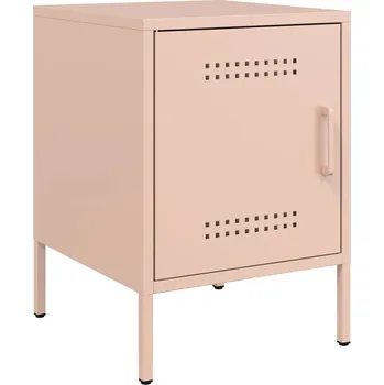 Noční stolek Ocelový Noční Stolek 36x39x50,5 cm Růžový
