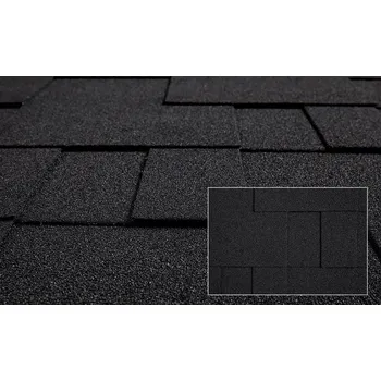 asfaltová šindel KATEPAL šindele - ROCKY uhlová čerň