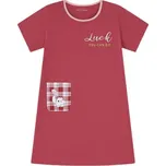 Dámská noční košile cihlová Wolf D2532 (Noční košile s krátkým rukávem)