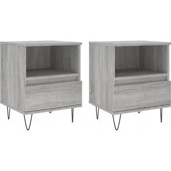 Noční stolek Noční stolek šedý dub sonoma z dřevotřísky 40x35x50 cm