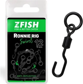 ZFISH - Obratlík Ronnie Rig Swivel Matt vel. 12 10 ks