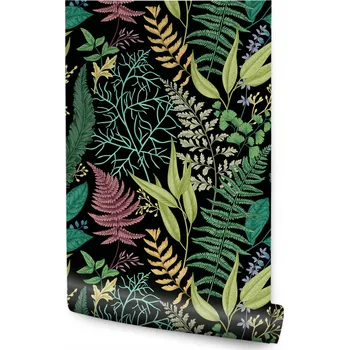 Tapeta Tapeta moderní lesní ROSTLINY kapradí listy do obýváku