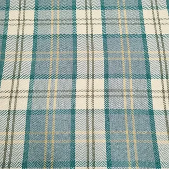 BYTEMA potahová látka LEWIS ARCHEL 142 cm - KÁRO PETROLEJ šíře 142 cm