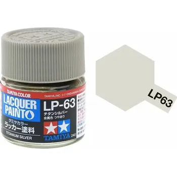 Modelářská barva Tamiya Lacquer LP-63 Titanium Silver/Stříbrná 10ml