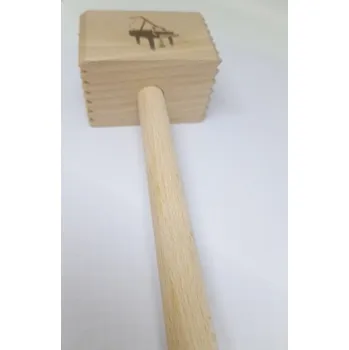Celodřevěná palička na maso - potisk houslový klíč