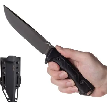 lovecký nůž ANV P300 Čepel: Olivová Cerakote, Zubaté ostří: NE, Rukojeť: Černá GRNPU