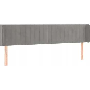 Čelo postele samet světle šedé 103x78/88 cm