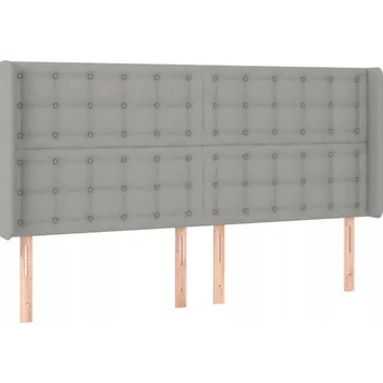 Čelo postele Uszak 183x16x118/128cm Světle šedá