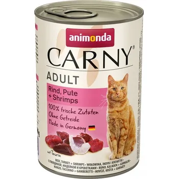 Krmivo pro kočku ANIMONDA konzerva CARNY Adult - hovězí, krůta, ráčci 400g