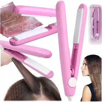 Žehlička na vlasy MINI KARBOVACÍ ŽEHLIČKA NA VLASY 2v1 CESTOVNÍ MALÁ ZAHŘÍVAČKA