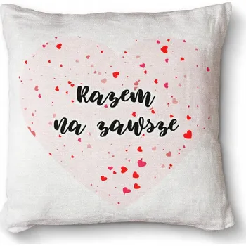 Polštář Polštář na zip Premium 40x40 - Spolu navždy - růžové srdce