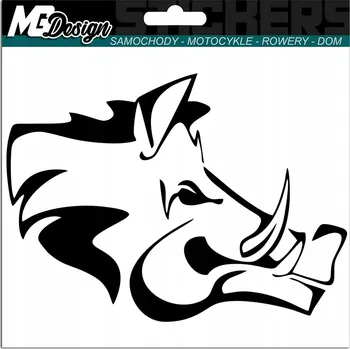 Samolepicí dekorace na vozidlo SAMOLEPKA na auto KANEC PRASE SAVANOVÉ DIVOKÉ ZVÍŘE 15x11