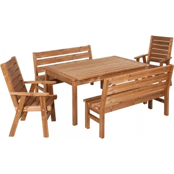 Zahradní sestava Zahradní set z masivu ThermoWood - PROWOOD - SET L3 - Set + dodání nátěru v odstínu HONEY + PCD 91