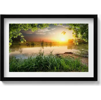 Obraz Obraz v černém rámu na zeď Západ slunce letní dny 60x40 cm