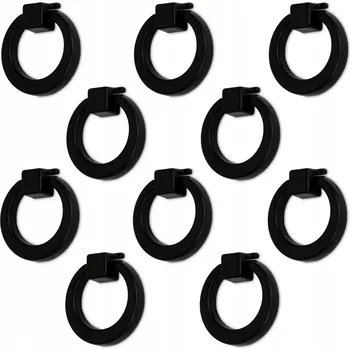 10x KNOFLÍK NA NÁBYTEK KLOPADLO NA NÁBYTEK ÚCHYTKA NA SKŘÍŇKU NÁBYTKOVÁ ÚCHYTKA ČERNÁ