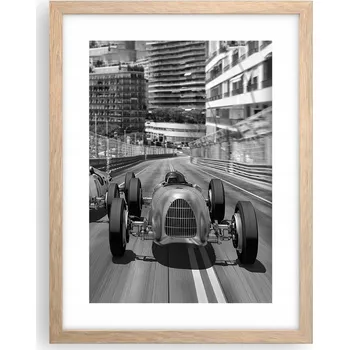 Obraz Obraz plakát v rámu světlý dub do obýváku 30x40 motorismus na zeď