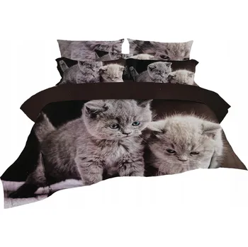 Povlečení POVLEČENÍ SATÉNOVÉ 160X200 + 2 POVLEČENÍ NA POLŠTÁŘ 70X80 SADA POVLEČENÍ PRO DĚTI PES