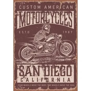 Obraz Cedule Motorcycles - San Diego California