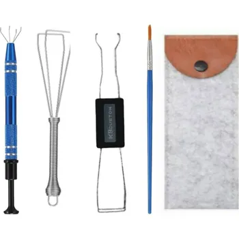 Klávesnice Mechanická klávesnice 4v1: Držák spínačů, otvírák spínačů, stahovák spínačů x4, štětec