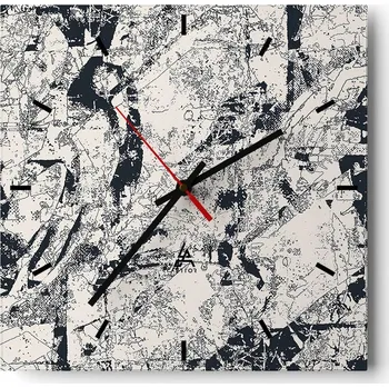 Hodiny Velké nástěnné hodiny 40x40 Abstrakce Skleněné tiché hodiny