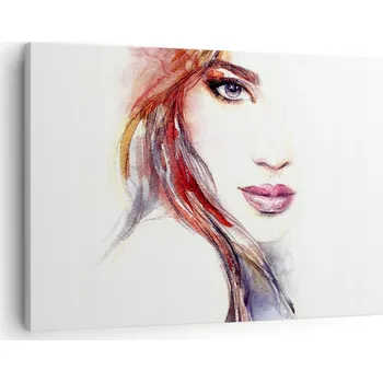 Obraz Obraz na plátně do obývacího pokoje ložnice 70x50 žena foto obrazy na zeď
