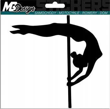 Samolepicí dekorace na vozidlo NÁLEPKA na auto POLE DANCE TANEC FIGURA 15x15 cm
