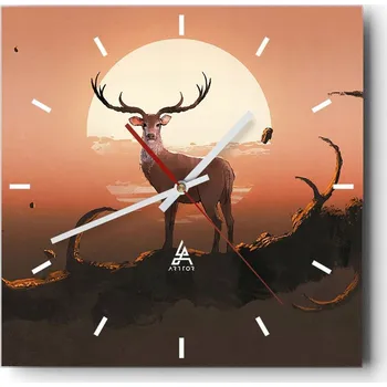 Hodiny Velké nástěnné hodiny 40x40 Abstrakce Skleněné tiché hodiny