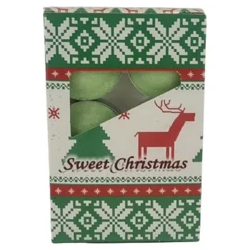 Svíčka Parafínové čajové svíčky Sweet Christmas Adpal 6 ks