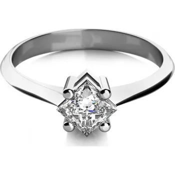 Prsten Couple, Zásnubní prsten Zarina, bílé zlato se zirkonem, vel. 57, prům. 18.1 mm, 585-68-1-0290.1B00.0.57.001