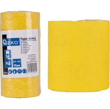 Brusný papír Brusný pás 115mm, role 3m, P40 GEKO