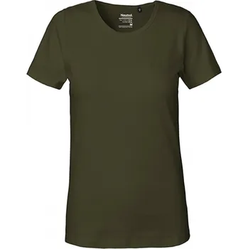 Dámské tričko Silnější dámské organické tričko Neutral z úpletu Interlock Barva: zelená vojenská, Velikost: XL NE81029