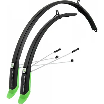 Blatník na kolo blatníky 28" Simpla UBIQUIT 45 LONG černo-zelený set