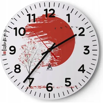 Hodiny Kuchyňské nástěnné hodiny 30x30 Abstrakce Moderní skleněné hodiny Tiché