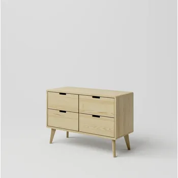 Komoda Kiknabytek.cz Moderní dřevěná komoda DT SCANDIA 10 borovice masiv 96,5 x 64 x 40 cm Odstíny: Přírodní lakovaná