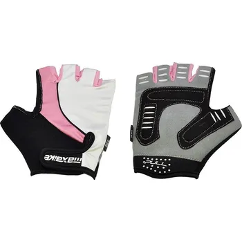 Pracovní rukavice rukavice MAXBIKE gel bílo-růžové velikost XL