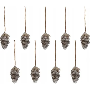 Vánoční dekorace ŠIŠKY OZDOBY, ŠIŠKY, 9 ks hnědé, K2