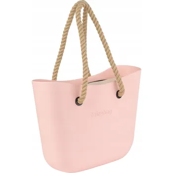 Kabelka Kabelka Taška Gumová Dámská Růžová Provázkové Uši Fairy Bag