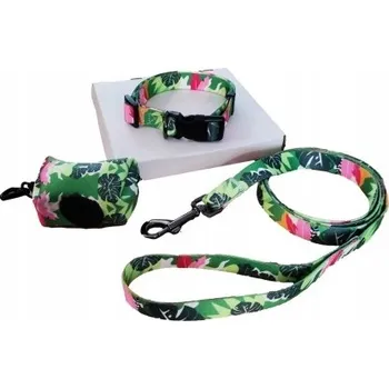 Obojek pro psa Sada: vodítko 150 cm + obojek vel. M 30-50 cm + Pouzdro