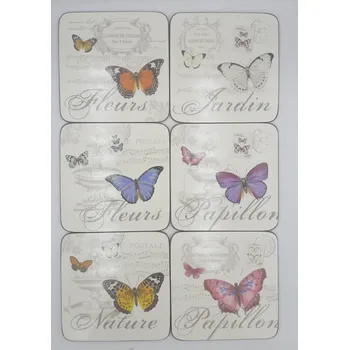 Podtácek Podložky pod sklenice 10,5 x 10,5 cm - 6 kusů - Nuova R2S