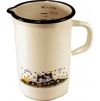 Džbán s výlevkou a odměrkou vysoký retro 0,5 L černý