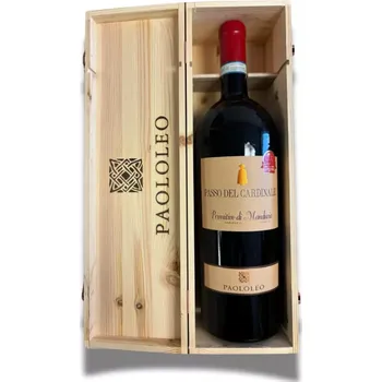 Víno Primitivo di Manduria D.O.P. Passo del Cardinale Paololeo 3 l + dřevěný box (víno červené, suché )